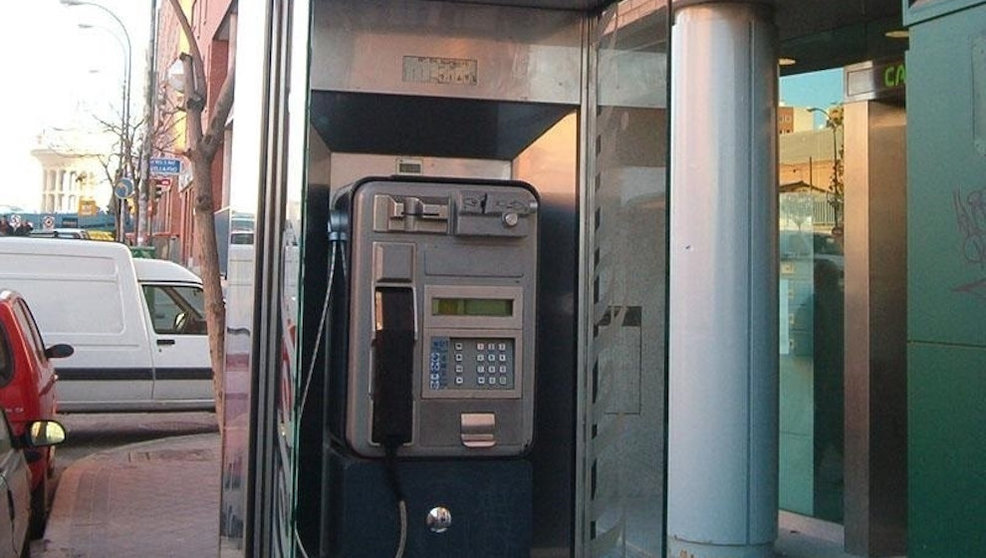 Una cabina de teléfono