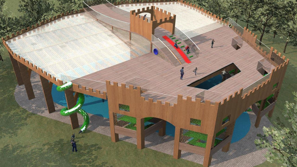 Proyecto para la cubierta del parque La Robleda en Puente San Miguel