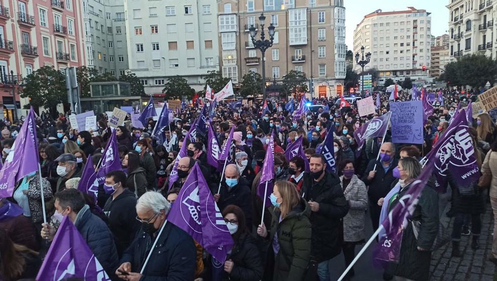 Manifestación por la igualdad en el centro de Santander