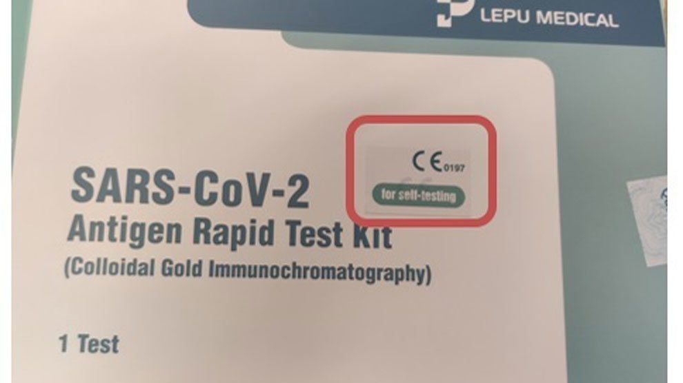 Test 'SARS-CoV-2 Antigen Rapid Test Kit (Colloidal Gold Immunochromatography)' que se comercializa como producto de autodiagnóstico pese a que está indicado para profesionales