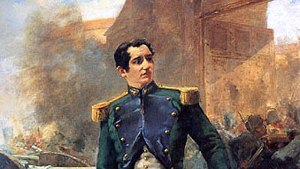 Retrato de Pedro Velarde, obra de Eugenio Oliva que se encuentra en el Museo del Ejército | Foto: Biblioteca Virtual Miguel de Cervantes
