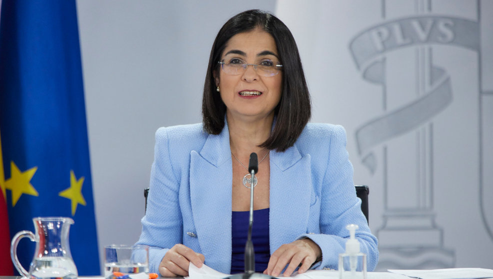 La ministra de Sanidad, Carolina Darias, participa en la rueda de prensa posterior al Consejo Interterritorial del SNS