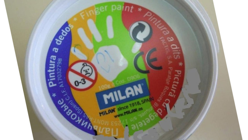 Pintura de dedos para niños de la marca Milan