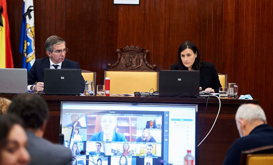 Imagen de archivo de un Pleno del Ayuntamiento de Santander
