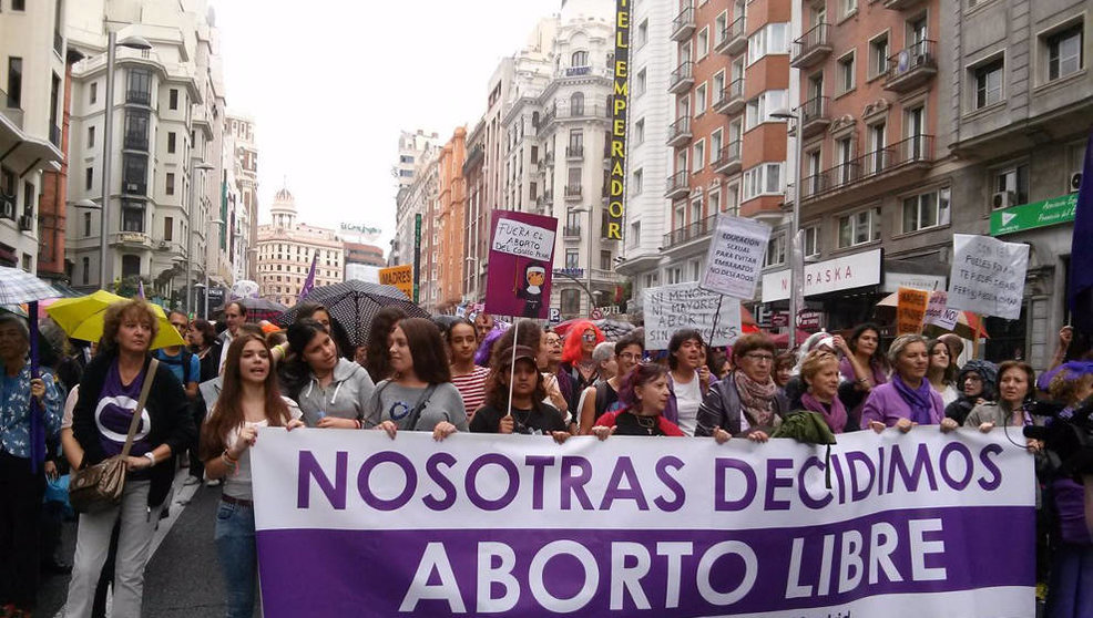 Manifestación en favor del aborto