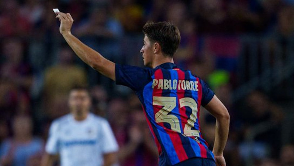 Pablo Torre en su debut con el Barça | Foto: FC Barcelona