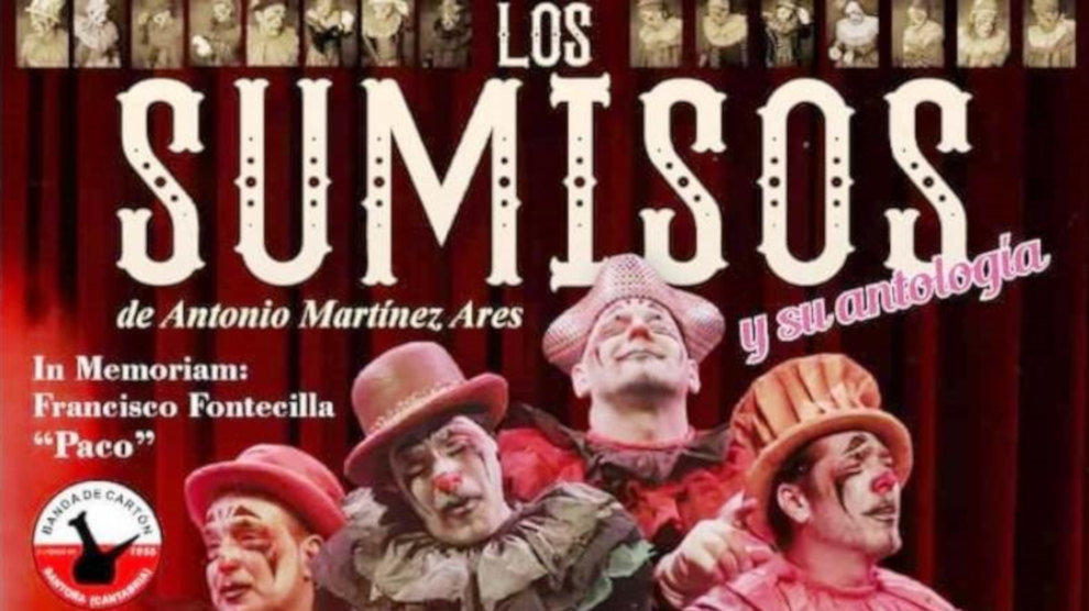 Cartel de la actuación de la comparsa Los Sumisos en Argoños el 1 de octubre