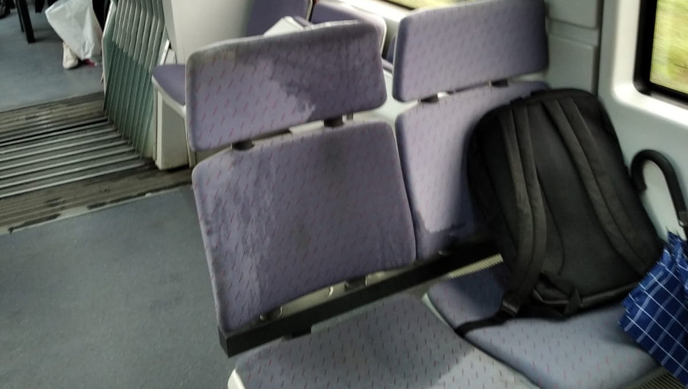 Esta es la situación de los asientos en uno de los trenes
