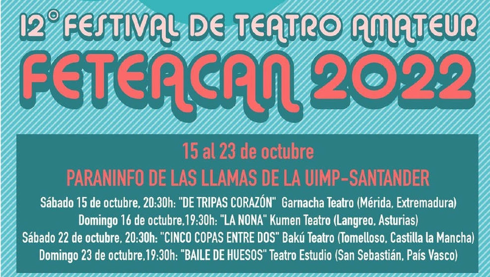 Cartel XII Festival de Teatro Amateur Fetecan