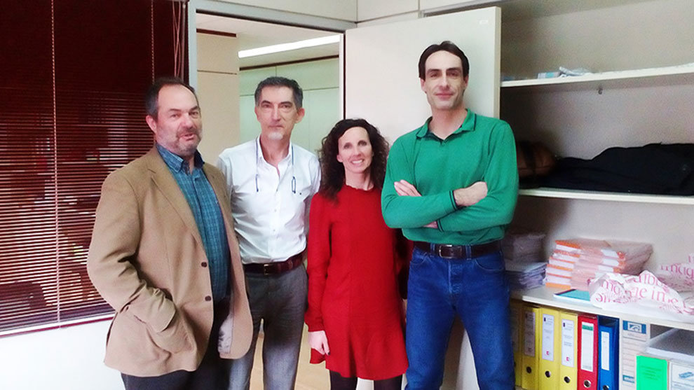 Iñaki Lapuente junto a Carlos Fernández-Viadero, Aroa Delgado y Abraham Delgado | Foto de archivo