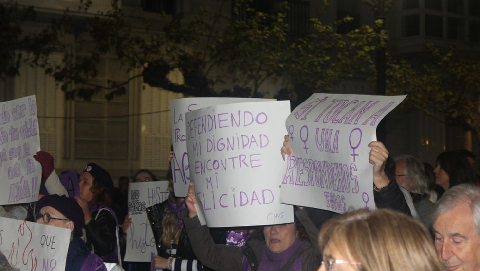 Pancartas de la manifestación contra la violencia de género en Santander el 25N | Foto: edc