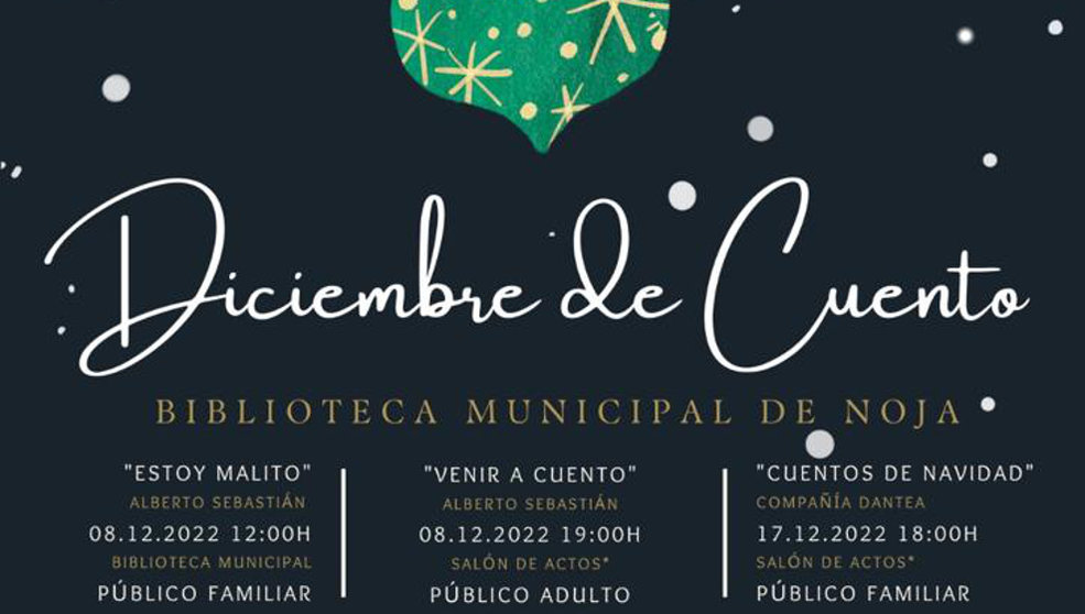 Detalle del cartel  de 'Diciembre de Cuento' en Noja