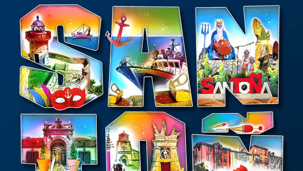 Detalle del cartel del Carnaval de Santoña 2023