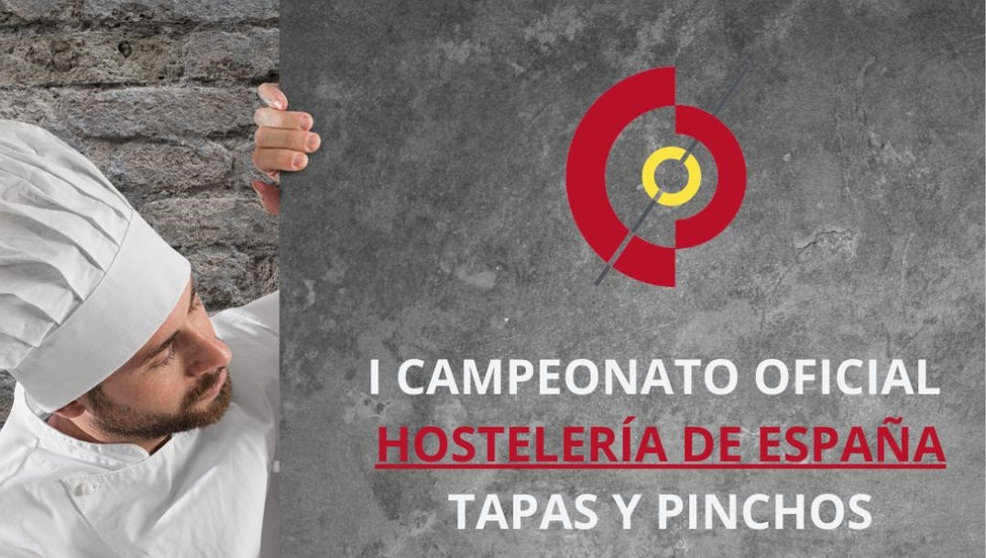 Detalle del cartel del I Campeonato Oficial Hostelería de España de Tapas y Pinchos