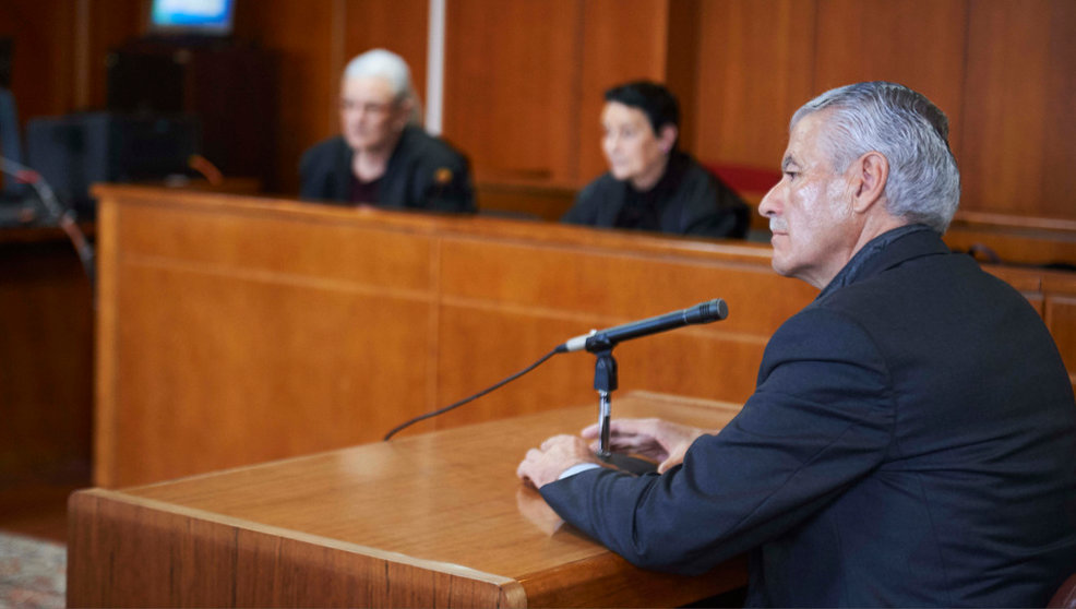 El ex presidente del Racing de Santander, Francisco Pernia, en el juicio en la Audiencia Provincial de Cantabria