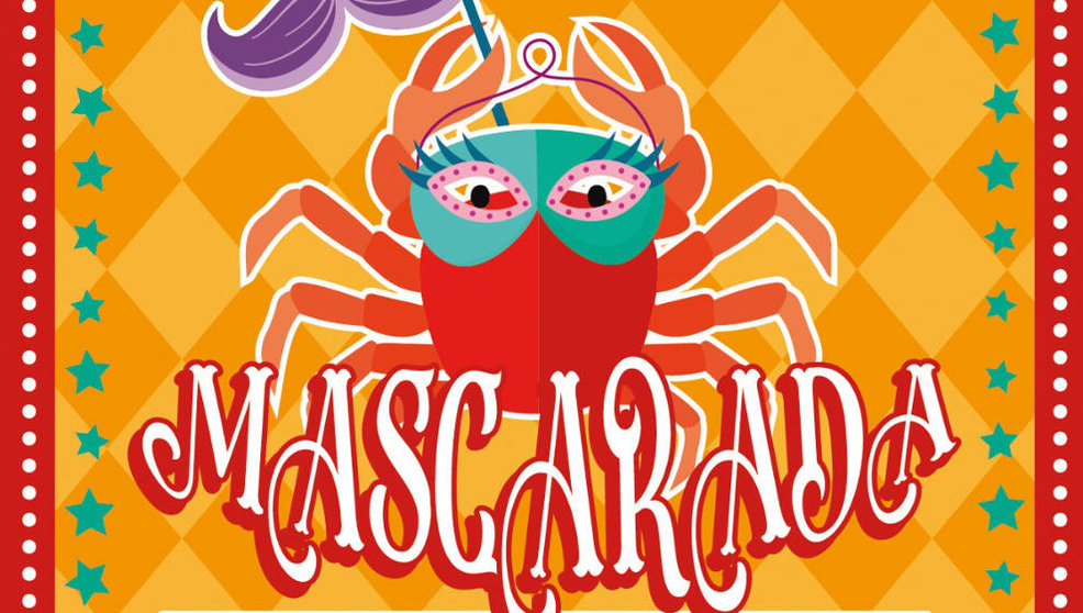 Detalle del cartel de la Mascarada de Noja 2023
