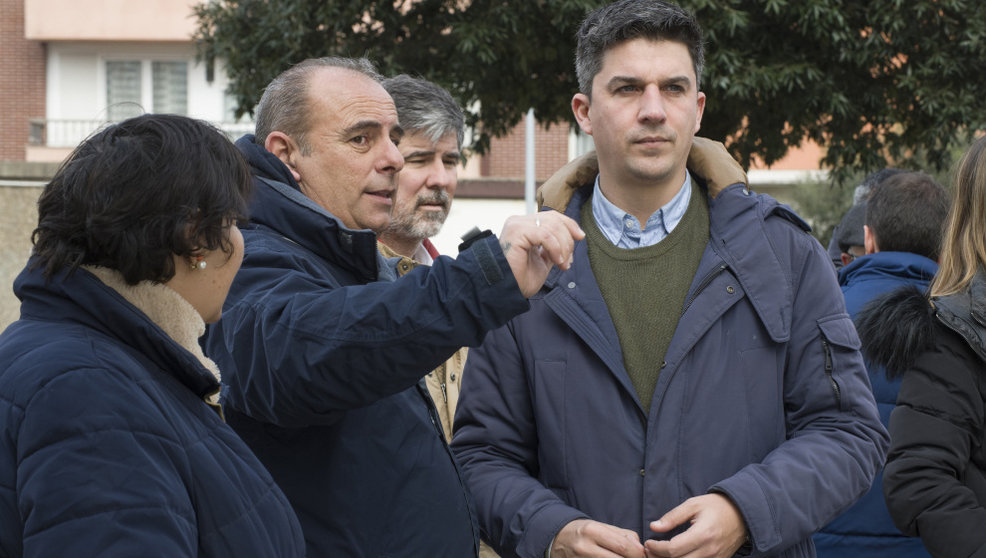 El candidato del PSOE a la Alcaldía de Santander, Daniel Fernández, en San Román