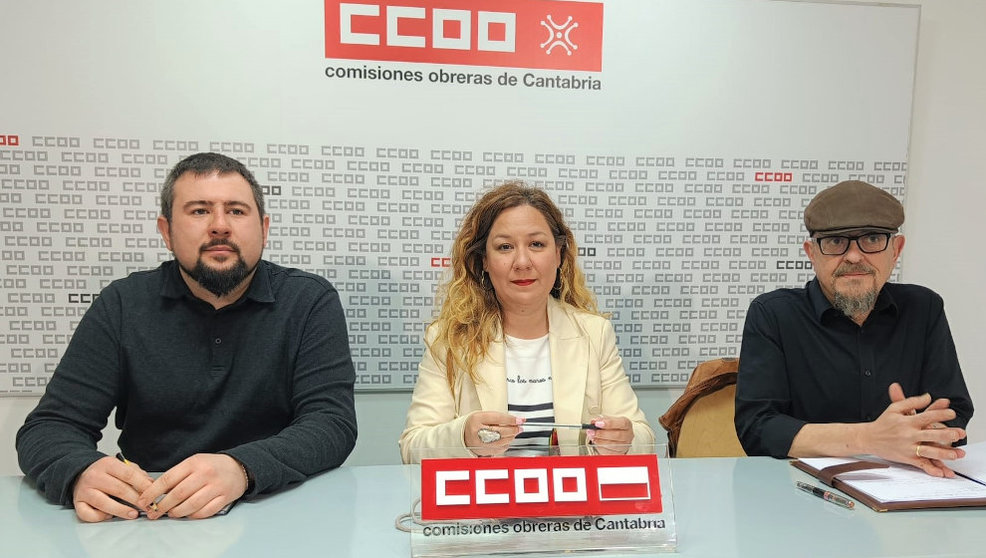 CCOO Alberto Jiménez, Conchi Sánchez y Luis Miguel Pardo
