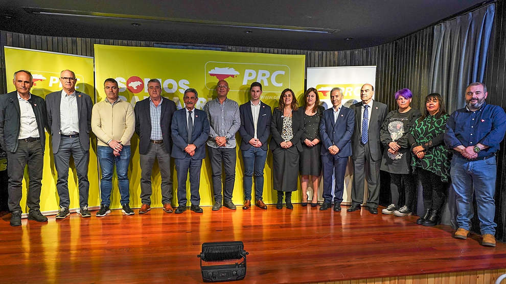 El presidente de Cantabria y líder del PRC, Miguel Ángel Revilla, en la presentación de los 14 candidatos a las alcaldías de la comarca Asón-Agüera