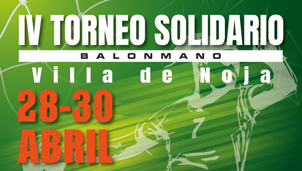 Detalle del cartel del IV Torneo Solidario Balonmano 'Villa de Noja'