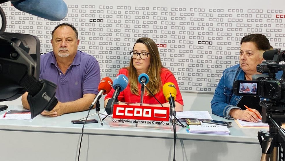Rueda de prensa de la secretaria general de CCOO Cantabria, Rosa Mantecón, sobre primer sindicato en Cantabria y Consejo regional