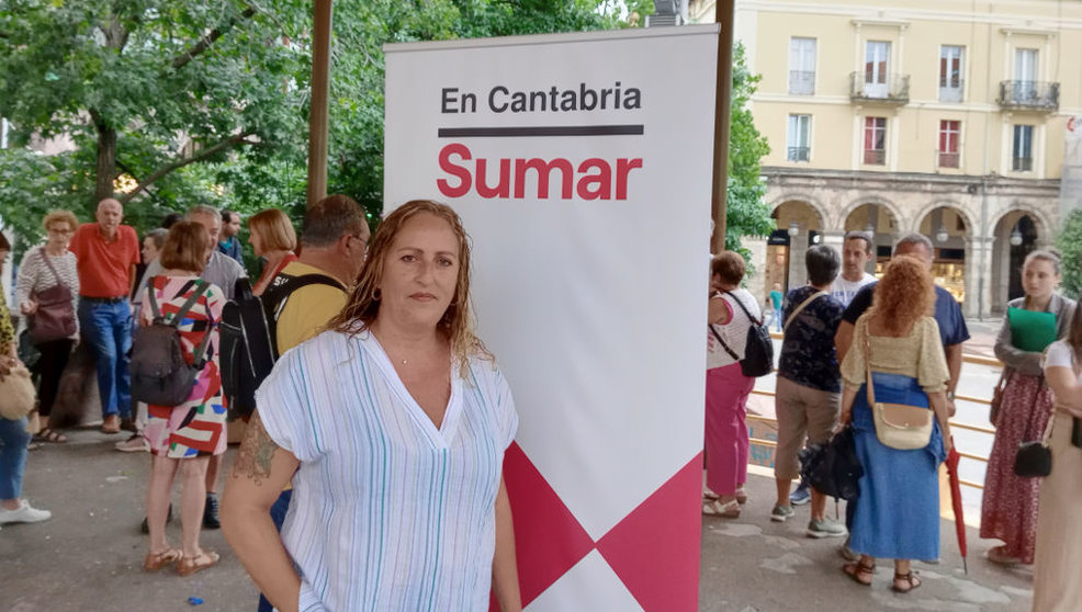 La candidata de Sumar por Cantabria al Congreso, Carmen Martín