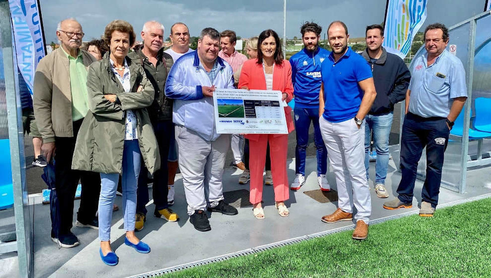 Inauguración del nuevo campo municipal de fútbol 8 de San Román