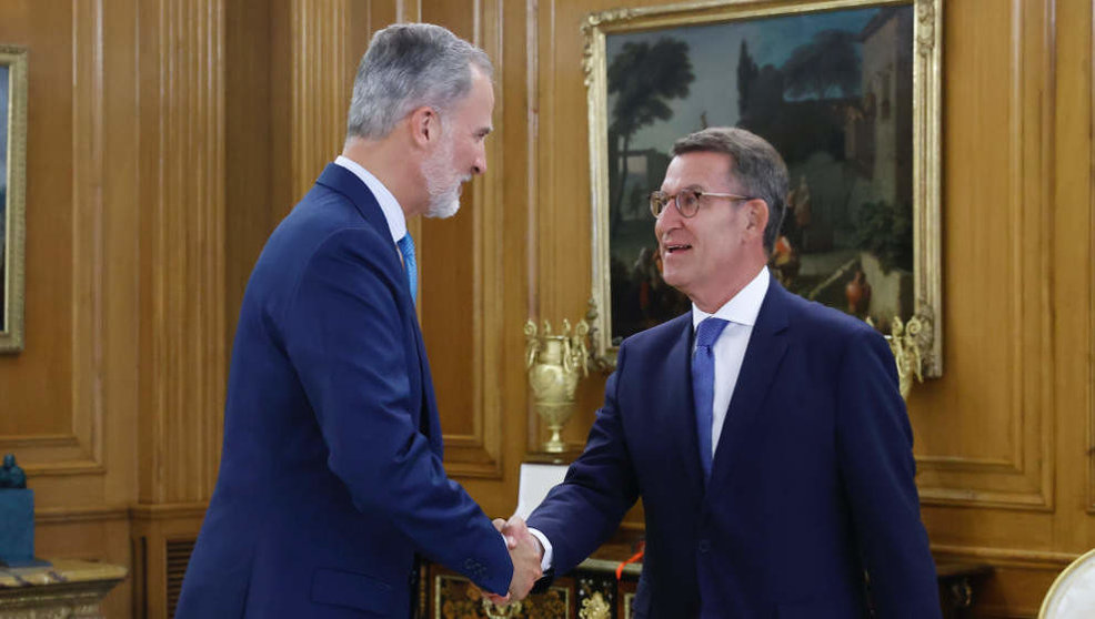 El Rey recibe en audiencia a Alberto Núñez Feijóo, presidente del PP