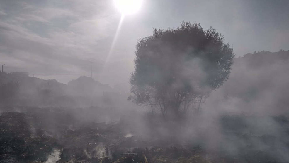 Estado de la Vaguada de Las Llamas tras el incendio | Foto: Bomberos de Santander