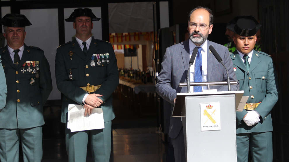 José Luis Urraca interviene en el acto de la Guardia Civil