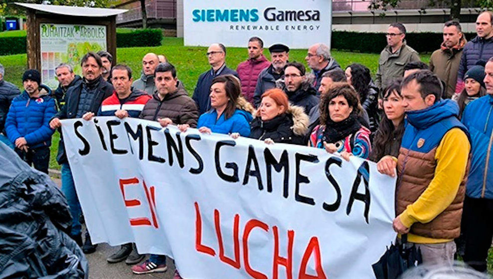 Los sindicatos denuncian "el riesgo real de destrucción del empleo" en Siemens Gamesa