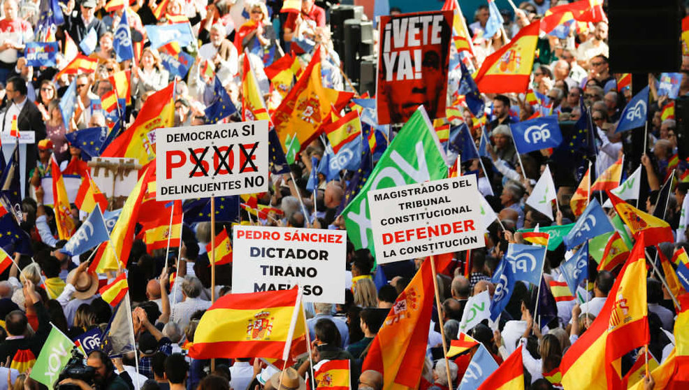 Concentración del PP convocada en todas las ciudades de España en contra de la amnistia
