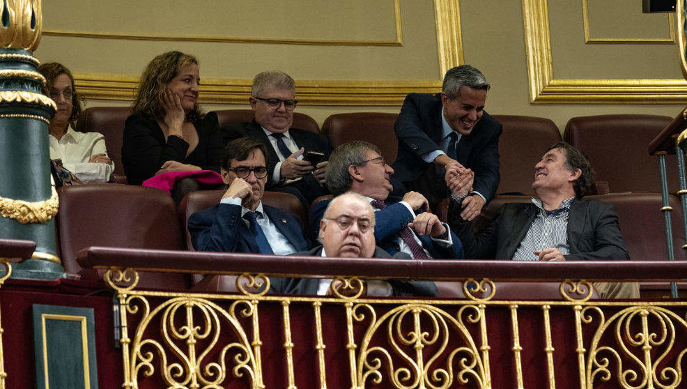 Pablo Zuloaga en el Congreso, en la sesión de investidura de Pedro Sánchez como presidente del Gobierno