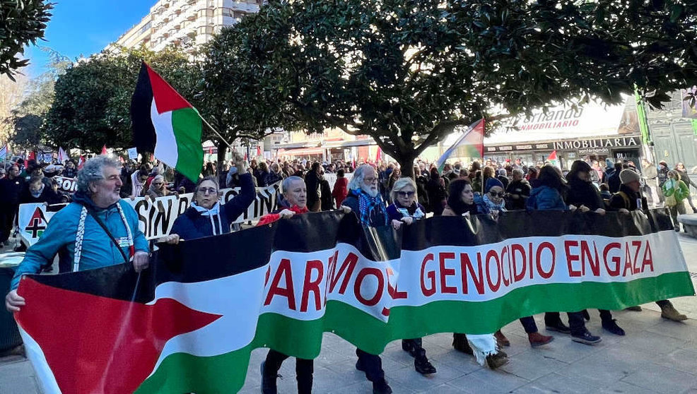 Manifestación en defensa de Palestina en Santander