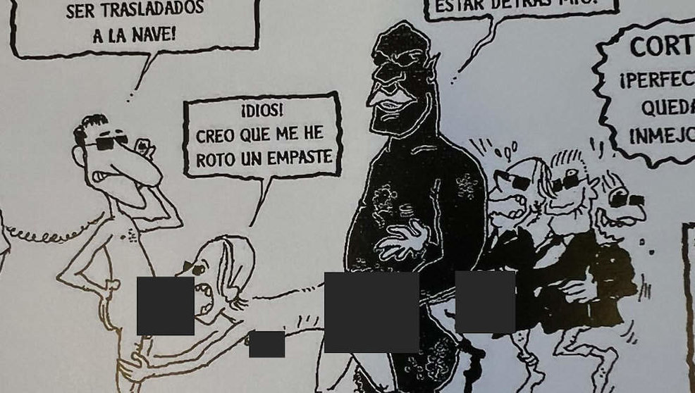 Viñeta pornográfica que aparece en el cómic | Foto: eldiariocantabria
