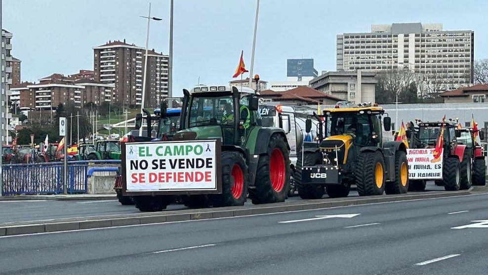 Tractorada en Santander