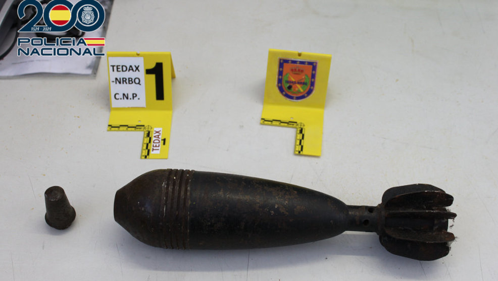  Localizada una granada de mortero en un piso de Santander 