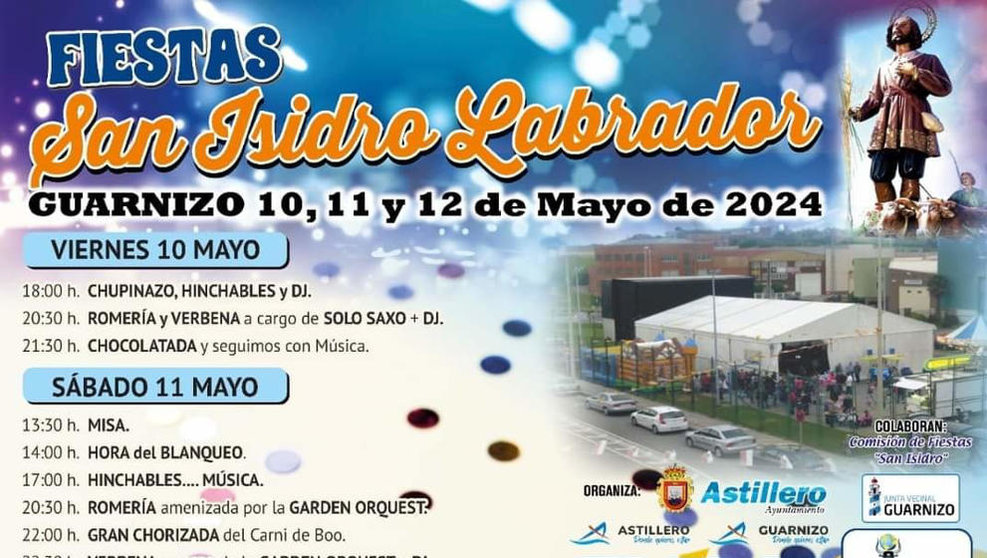 Detalle del cartel de las fiestas de San Isidro de Guarnizo