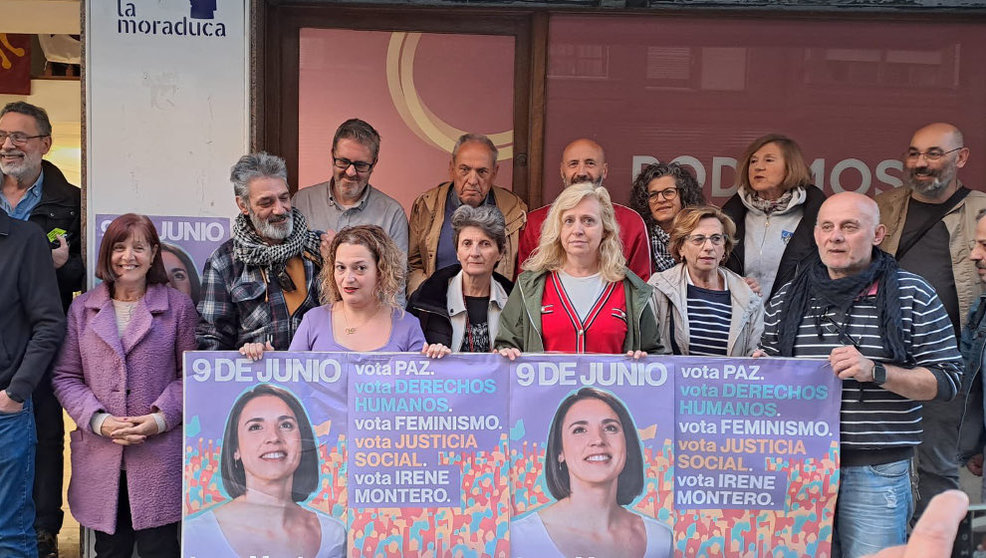 Foto de familia del arranque de campaña de Podemos