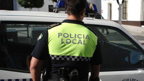 Placa de Policía de la Policía Local de Camargo, Cantabria. Con su cartera