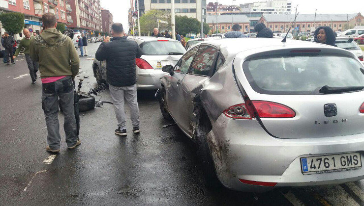 Accidente en la calle Marqués de la Hermida de Santander