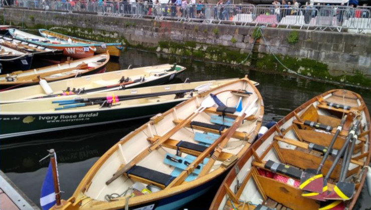 Traineras participantes en la Ocean to City del Cork Harbour Festival