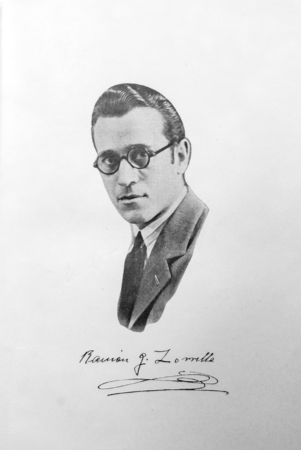 Foto de Ramón G. Zorrilla incluida en el libro original El hermano