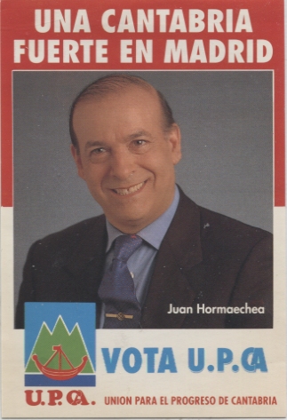 Cartel de UPCA con Juan Hormaechea como candidato